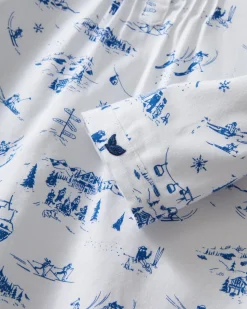 Girl’s Twill Beatrice Nightgown in Chalet Toile