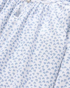 Girl’s Twill Delphine Nightgown in Bluehearts