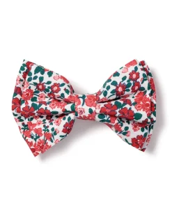 Girl’s Twill Hair Bows in Fleurs des Bois