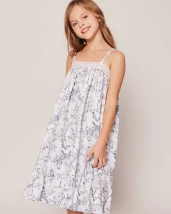 Girl’s Twill Lily Nightgown in Timeless Toile