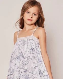 Girl’s Twill Lily Nightgown in Timeless Toile