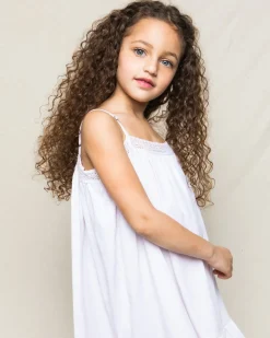 Girl’s Twill Lily Nightgown in White