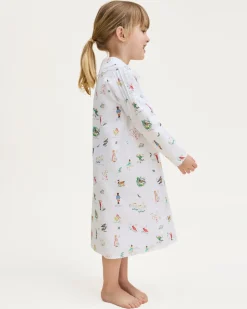 Girl's Twill Lola Nightgown in 12 Days of Christmas