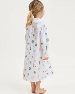 Girl's Twill Lola Nightgown in 12 Days of Christmas