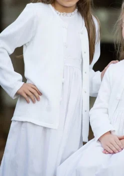 Girls White Dressy Sweater