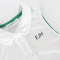 Girls White French Terry Tennis Tank Top And Skort Set With Bermuda Green Trim