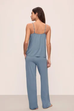 Gisele Cami/Pant PJ Set in Faded Denim