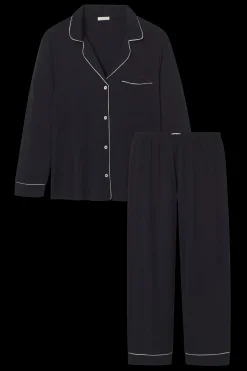 Gisele Long PJ Set in Black/Sorbet
