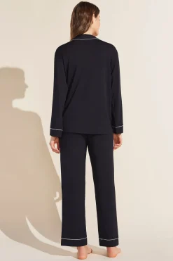 Gisele Long PJ Set in Black/Sorbet