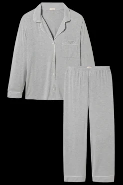 Gisele Long PJ Set in Heather Grey/Sorbet