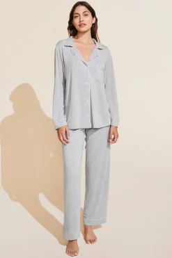 Gisele Long PJ Set in Heather Grey/Sorbet