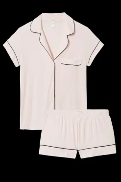 Gisele Shortie PJ Set in Sorbet/Black