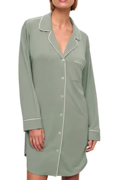 Gisele Sleepshirt in Eucalyptus/Ivory