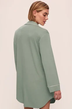 Gisele Sleepshirt in Eucalyptus/Ivory