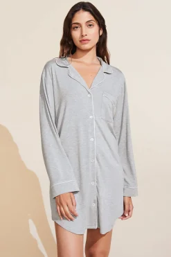 Gisele Sleepshirt in Heather Grey/Sorbet