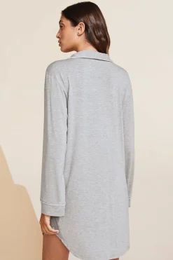 Gisele Sleepshirt in Heather Grey/Sorbet