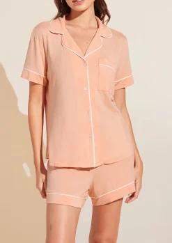 Gisele Tencel Modal Relaxed PJ Set in Peach Parfait/Ivory