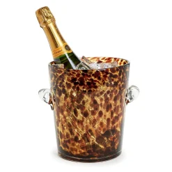 Glass Tortoise Print Ice Bucket
