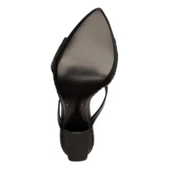 Glenda Leather Sandal in Black