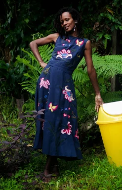 Gloriosa Embroidered Midi Dress