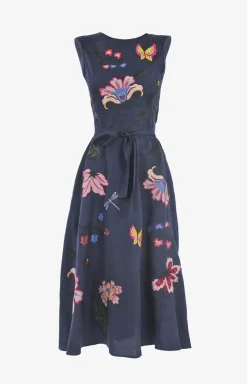 Gloriosa Embroidered Midi Dress