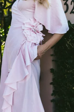 Gol Wrap Dress in Pink