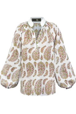 Golab Blouse in Pink Paisley