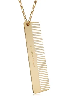 Gold Comb Necklace