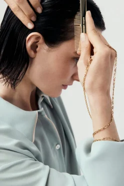 Gold Comb Necklace