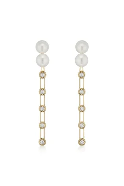 Gold Crystal Strass Earrings
