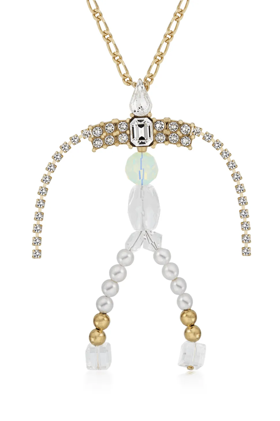 Gold Figure Pendant with Chain