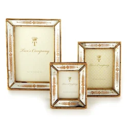 Gold Leaf Photo Frames, Set of 3