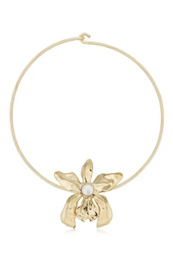 Gold Orchid Choker