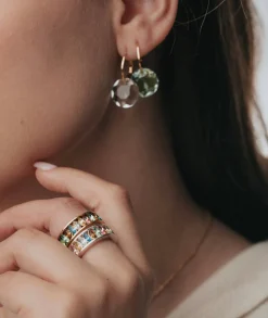 Gold Rainbow Marquis Multi Stone Ring