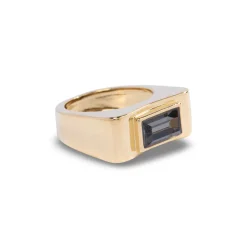 Gold Rectangle Stone Ring