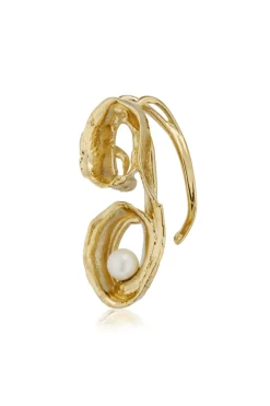 Gold Spiral Over Ear Cuff