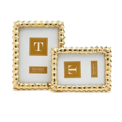 Gold Wave Photo Frame, Set of 2