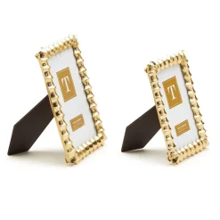 Gold Wave Photo Frame, Set of 2