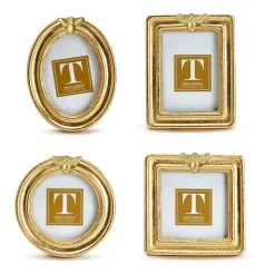 Golden Bee Gold Leaf Finish Photo Frame, Set of 4