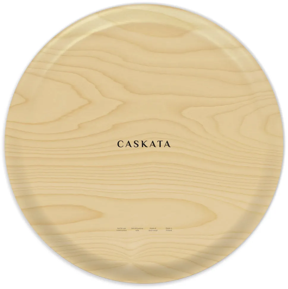 Golden Beet Large Round Birchwood Tray