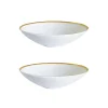 Golden Edge Set of 2, 8" Soup/ Pasta Bowl
