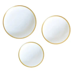 Golden Edge Set of 3, Canapé Dishes