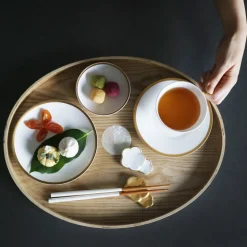 Golden Edge Set of 3, Canapé Dishes