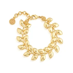 Golden Laurel Link Bracelet