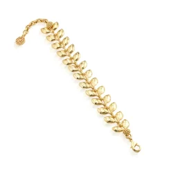 Golden Laurel Link Bracelet