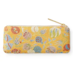 Golden Pomegranate Suzani Slim Zip Pouch
