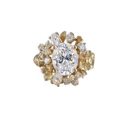Golden Posy Diamond Ring