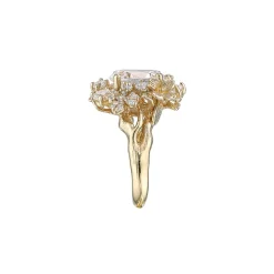 Golden Posy Diamond Ring
