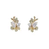 Golden Posy Diamond Studs