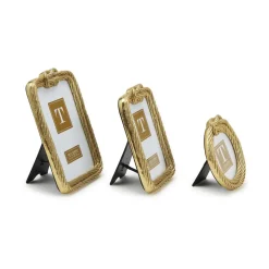 Golden Threads Top Knot Rope Photo Frame, Set of 3
